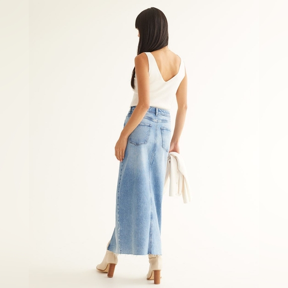 Reitmans - Maxi Denim Pencil Skirt - Picture 3 of 4